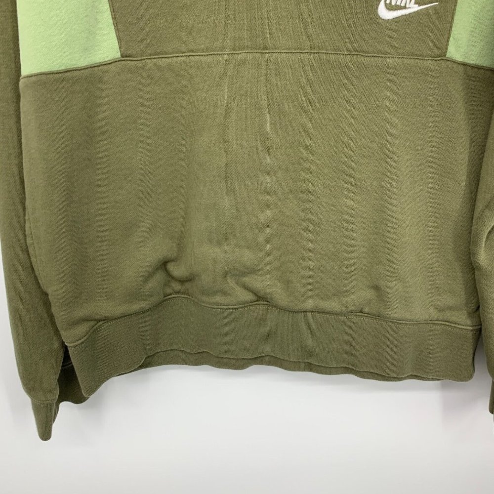 Nike Hoodie Colorblock Green Retro Popover Pullover Long Sleeve - Picture 5 of 10